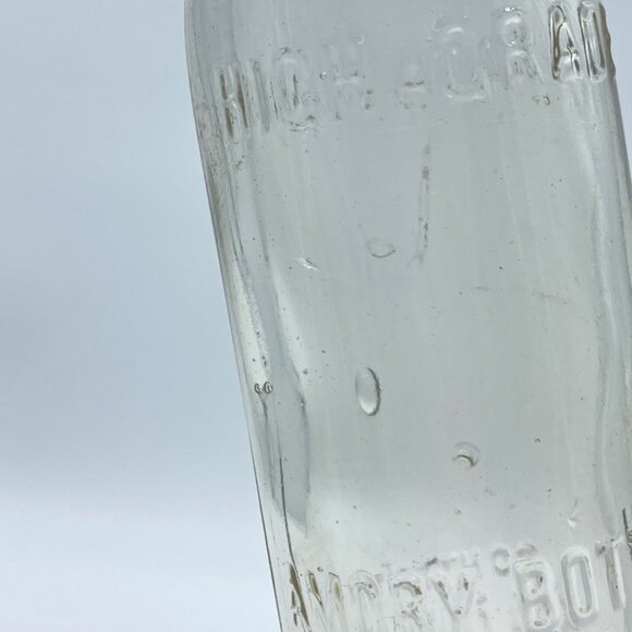 Vintage Embossed Clear Glass Bottle Armory Bottling Works Soda Water Star 6.5 Oz - Picture 15 of 16
